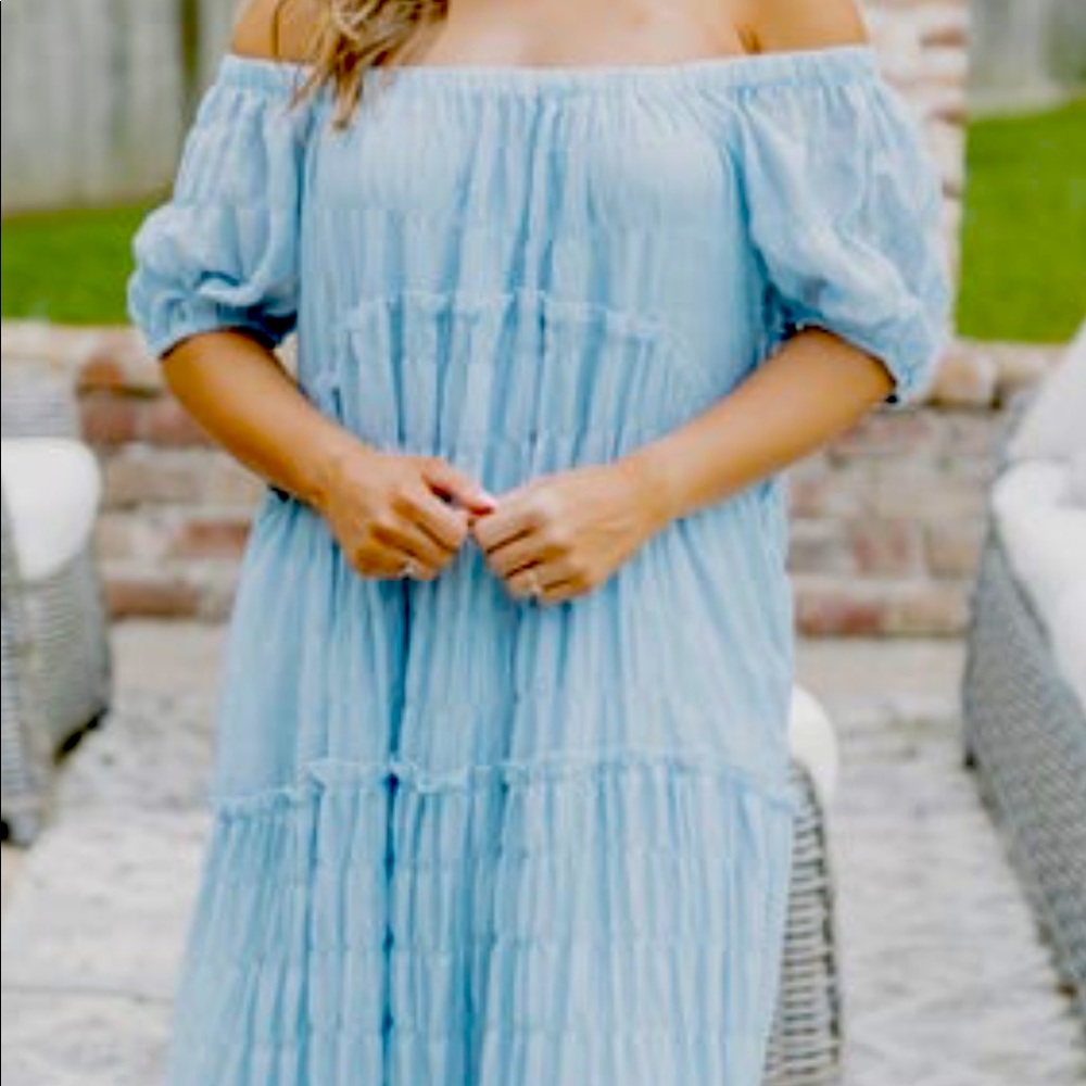 Baby blue maxi dress